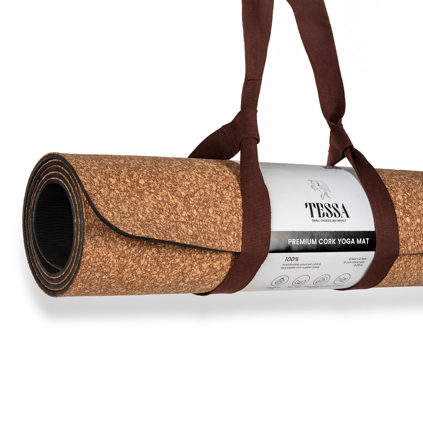Tessa - Premium Cork Yoga Mat for Men and Women (6mm)